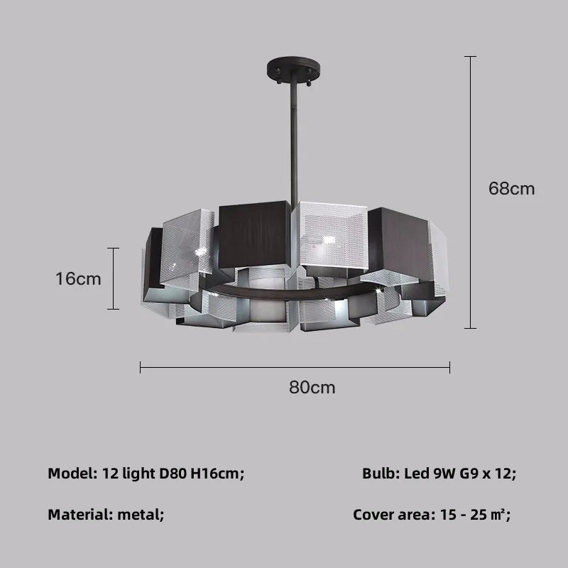 lustre suspendu led moderne pour maison de luxe