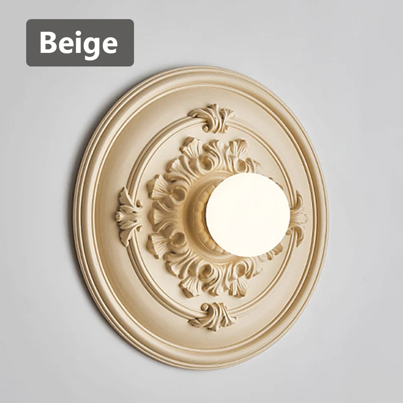 applique murale ronde rétro haut de gamme en verre