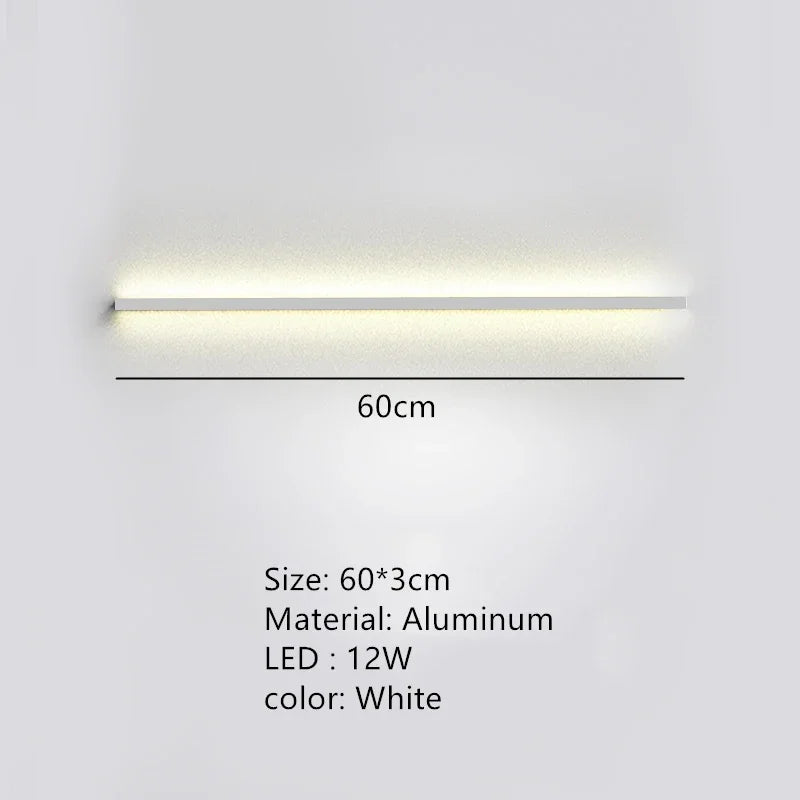 applique murale led moderne avec interrupteur de gradation pour décoration