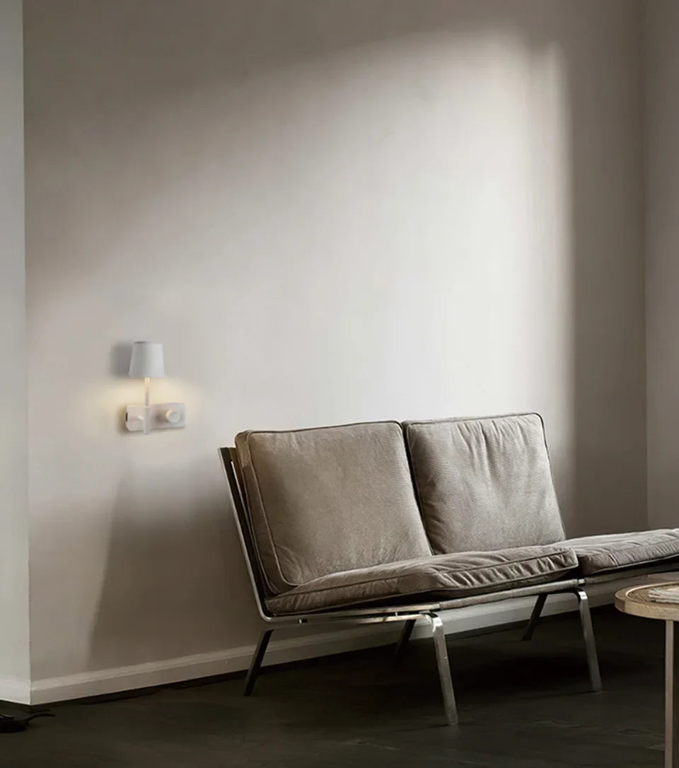 applique murale nordique avec interrupteur et usb