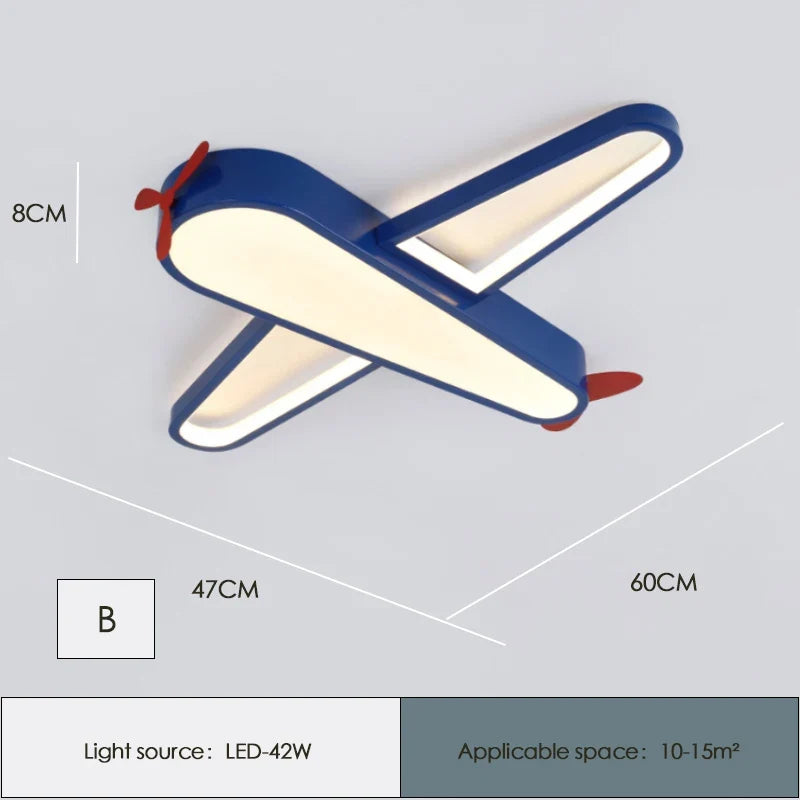 plafonnier hélicoptère pour chambre d'enfant moderne et chaleureuse