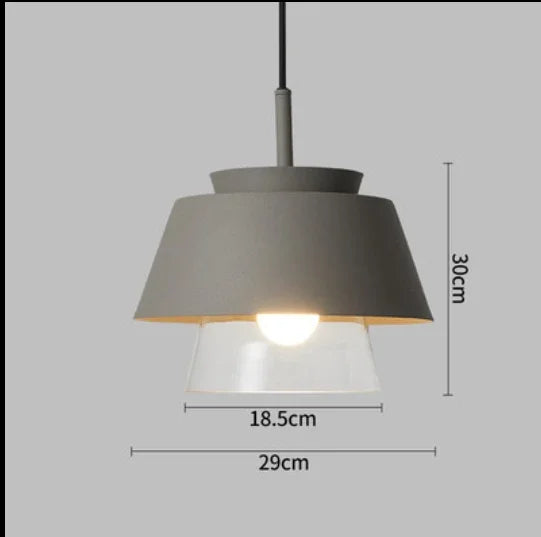 suspension en verre et fer style nordique pour intérieur décoratif