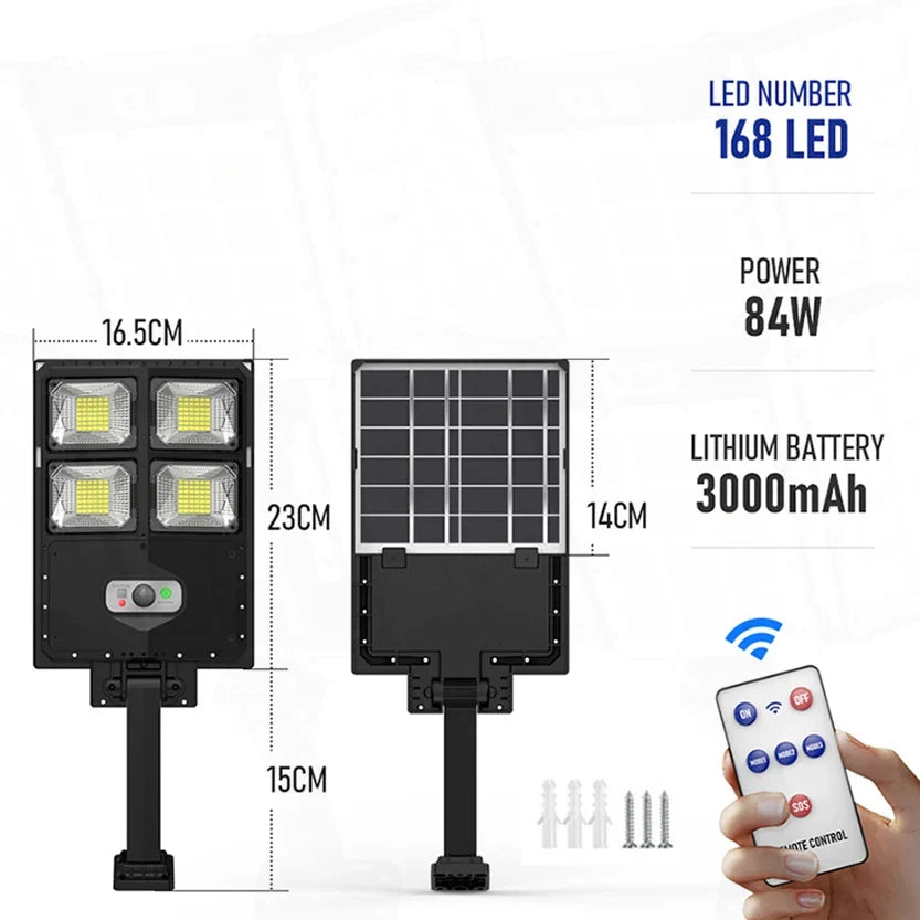 20000W Split Solar Street Light Outdoor Aluminum Solar Street Light Garden Sunlight House Remote Control Waterproof Wall Lamp