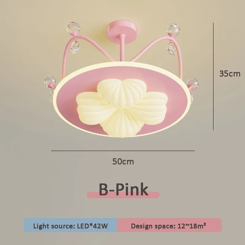 lampe créative en cristal pour chambre de princesse moderne