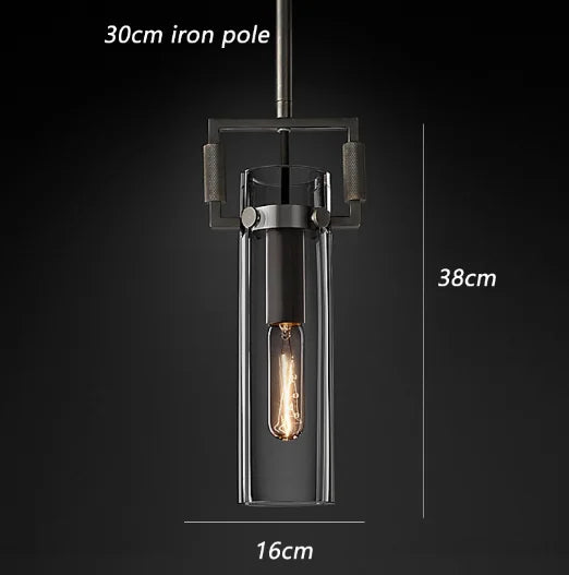 suspension industrielle en verre pour décoration intérieure