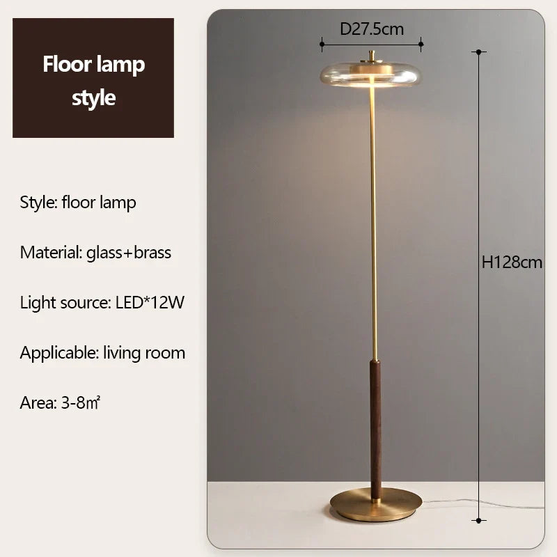 suspension en laiton et noyer design nordique luxueux