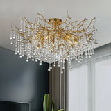 lustre nordique en cristal éclairage à led pour décoration intérieure