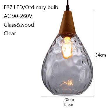 suspension en verre moderne pour décoration intérieure élégante