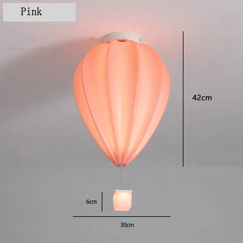 Kids Children's Ceiling Chandelier Light Air Ballon Design Remote Control LED Pendant Chandelier Lamps White Pink Yellow Blue