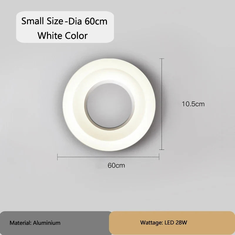 Modern Round Wall Lamps for Bedroom Bedside Living Room Wall Light Decorative Illuminaire 25cm 40cm 60cm Bar Stair Night Lamps