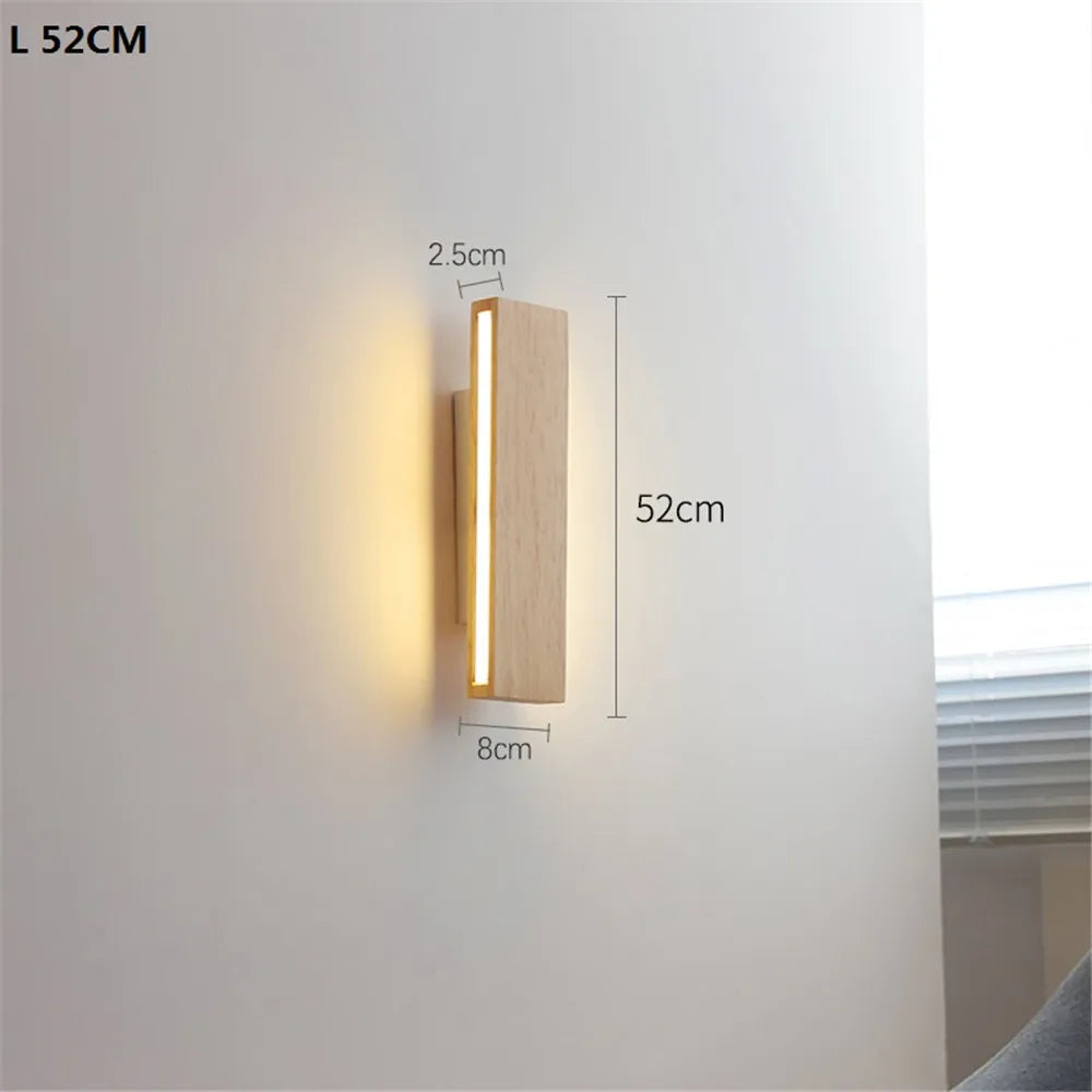 applique murale led moderne en bois décorative d'intérieur