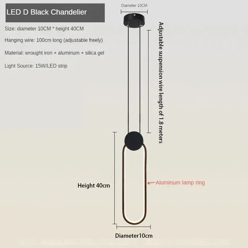 lustre moderne à LED pour un éclairage élégant et décoratif