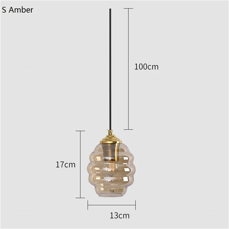 suspension boule de vitrail nordique moderne