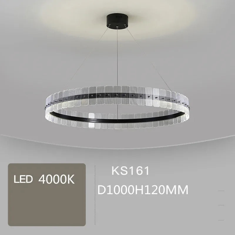 Italy Chandelier Acrylic Luxury Pendant Lamp LED Hanging Light  Living Dining Room Bedroom