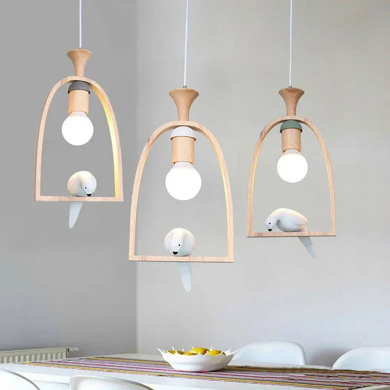 lustre créatif romantique design oiseau lumière suspendue décorative