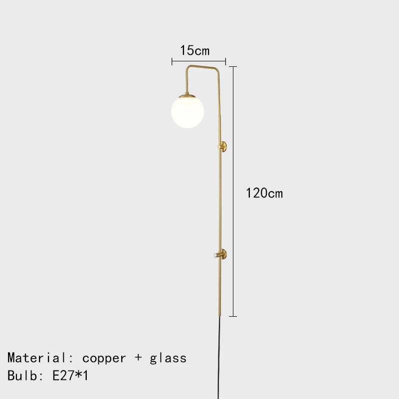 applique murale minimaliste en laiton pour divers usages