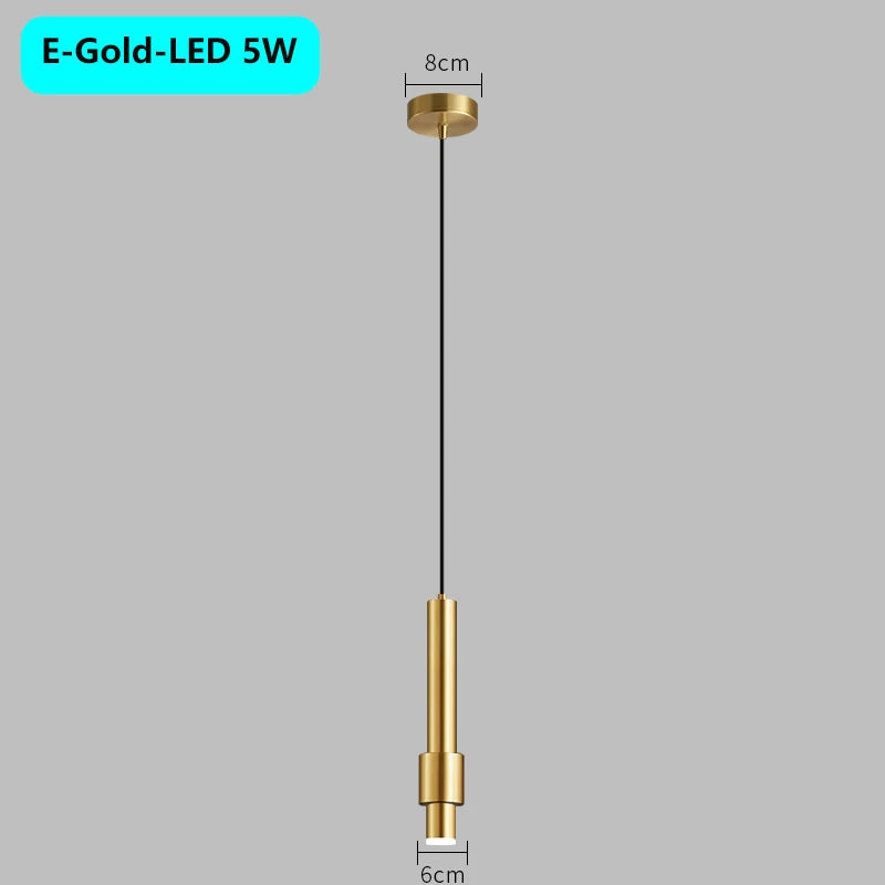 suspension moderne à tube long en led pour décoration intérieure luxe
