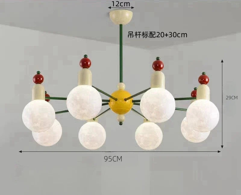 lustre moderne en métal et verre pour décoration intérieure