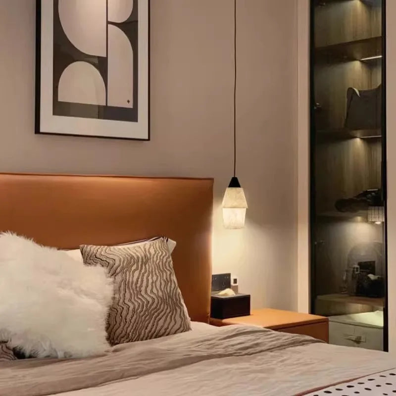 lustre suspendu led collection marbre style vintage rétro