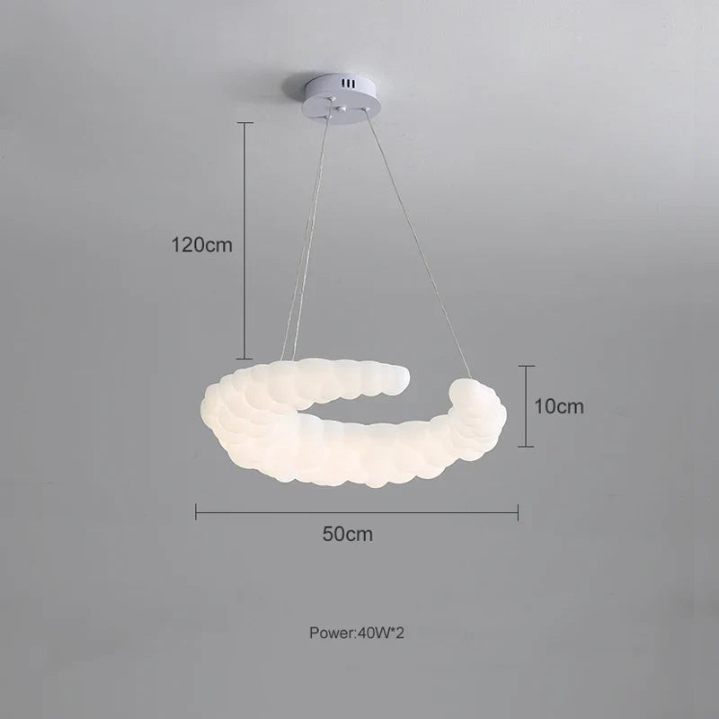 lustre lune design nuage pour décoration intérieure enfant