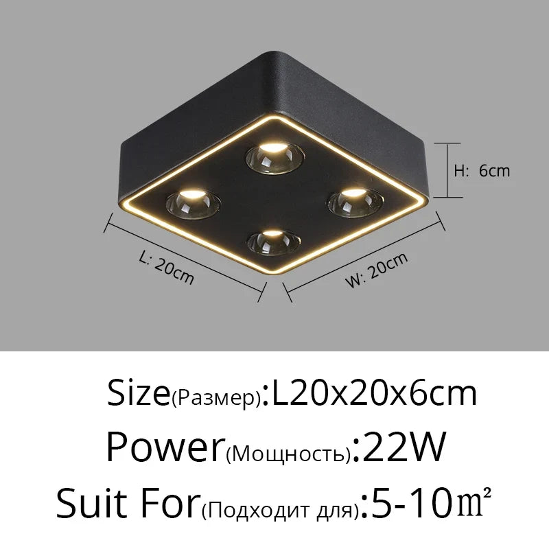 Spot carré led anti-éblouissement monté en surface