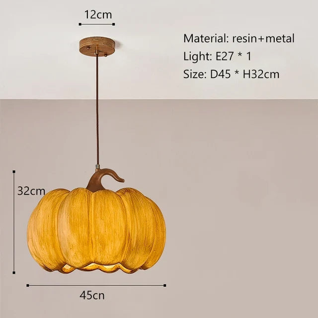 lustre japonais rétro wabi sabi led citrouille pour restaurant