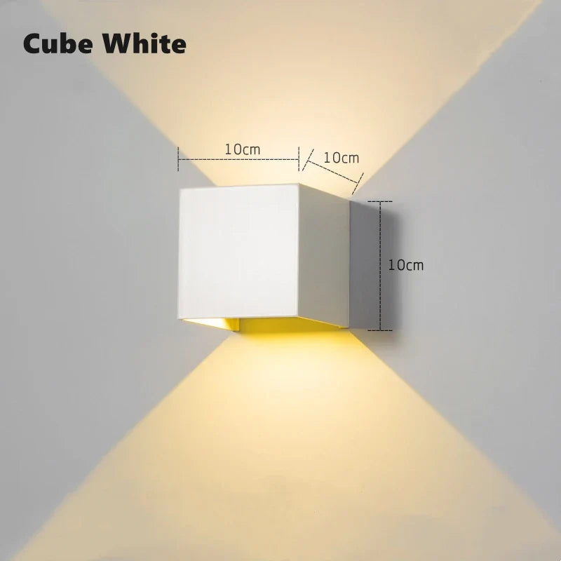applique murale extérieure intelligente avec lumière rgb et cct