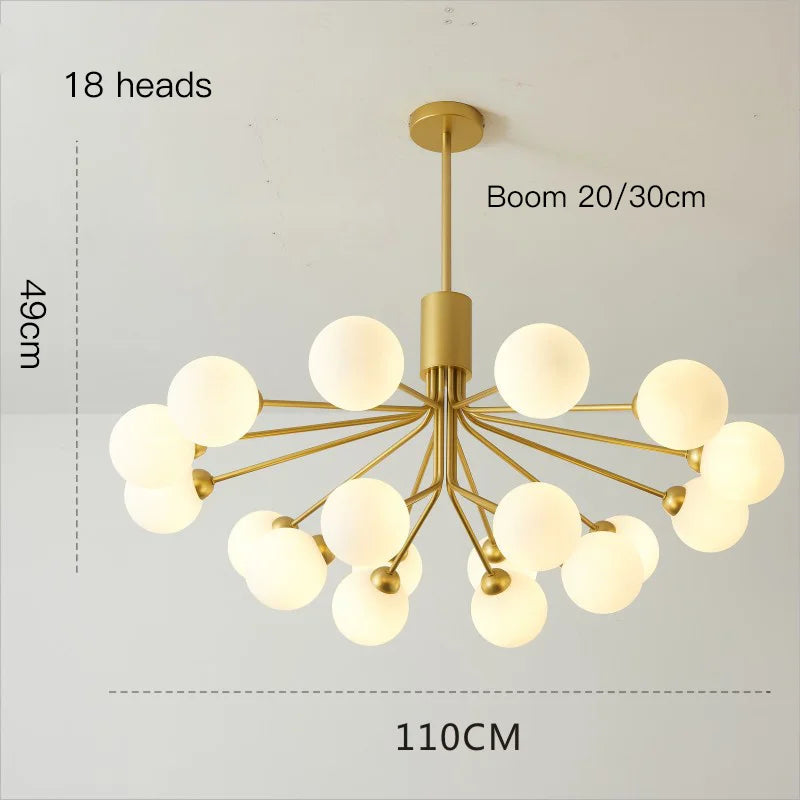 lustre boule de verre design pour intérieur moderne