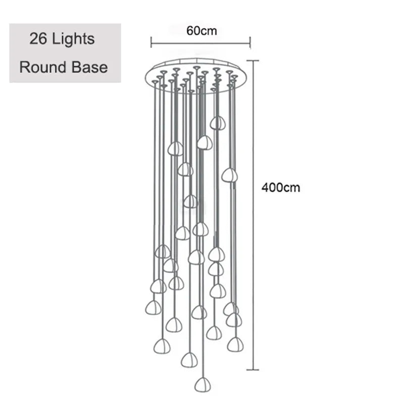 suspension moderne nordique en cristal pour décoration élégante