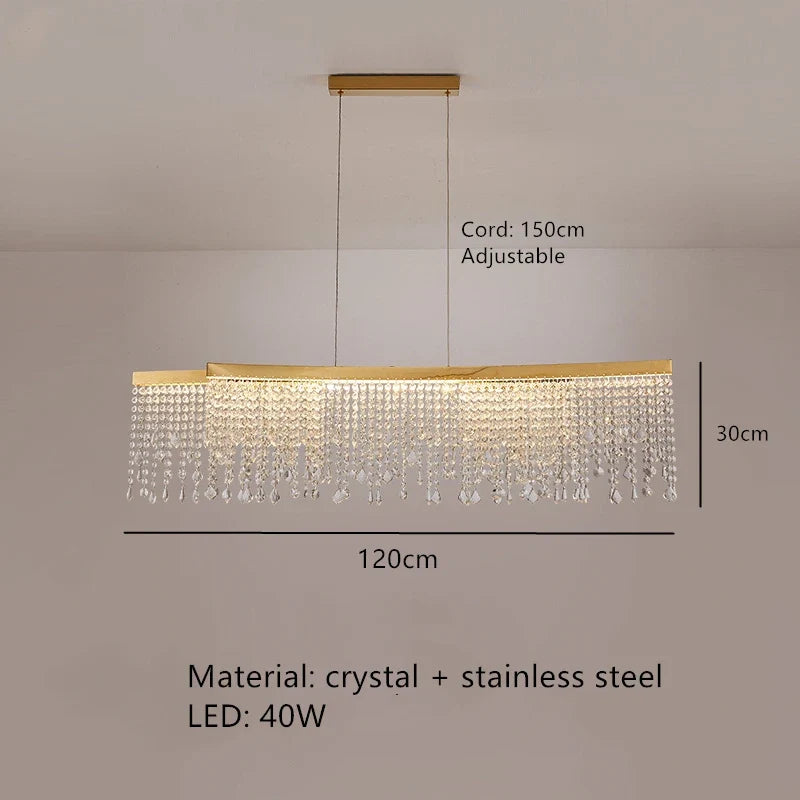 lustre moderne en cristal pour décoration intérieure élégante