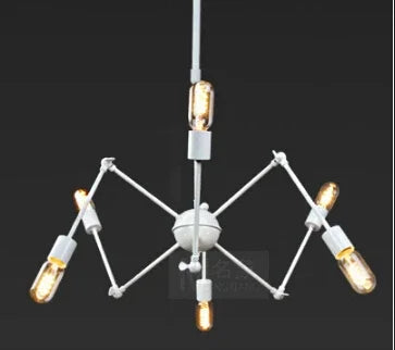 suspension rétro extensible araignée réglable en fer design industriel