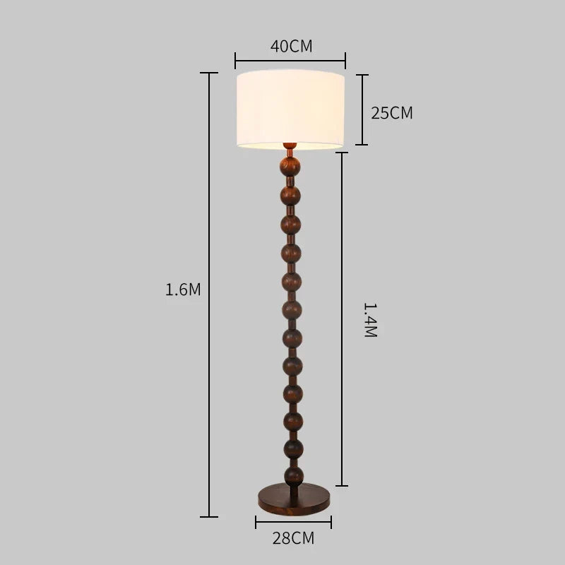 lampadaire en bois haut de gamme pour décoration intérieure rétro