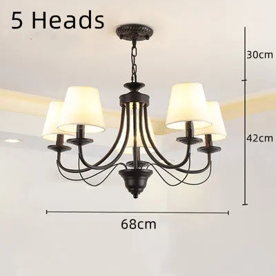 lustre en fer forgé noir et blanc design intérieur moderne
