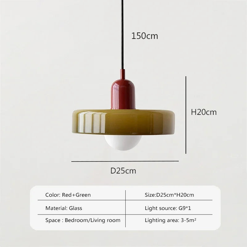 lampe suspendue nordique en verre bonbon pour intérieur décoratif
