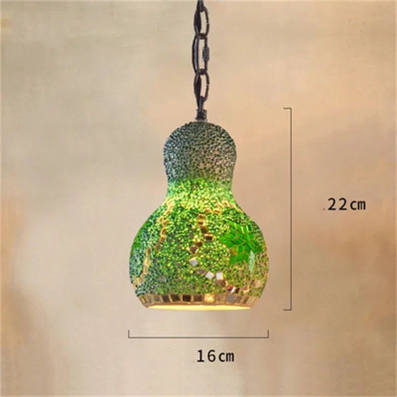 lustre en mosaïque turque fait main style art déco romantique en verre coloré