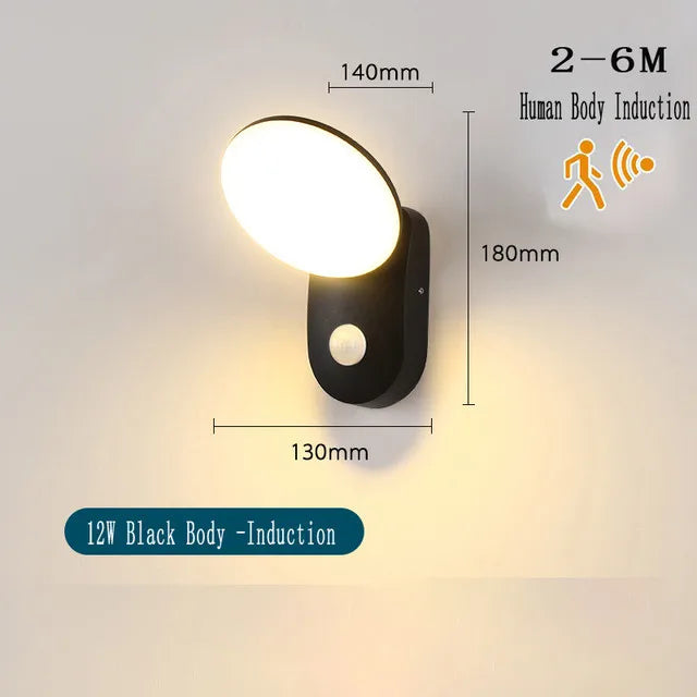 applique murale extérieure led moderne avec capteur étanche pour jardin