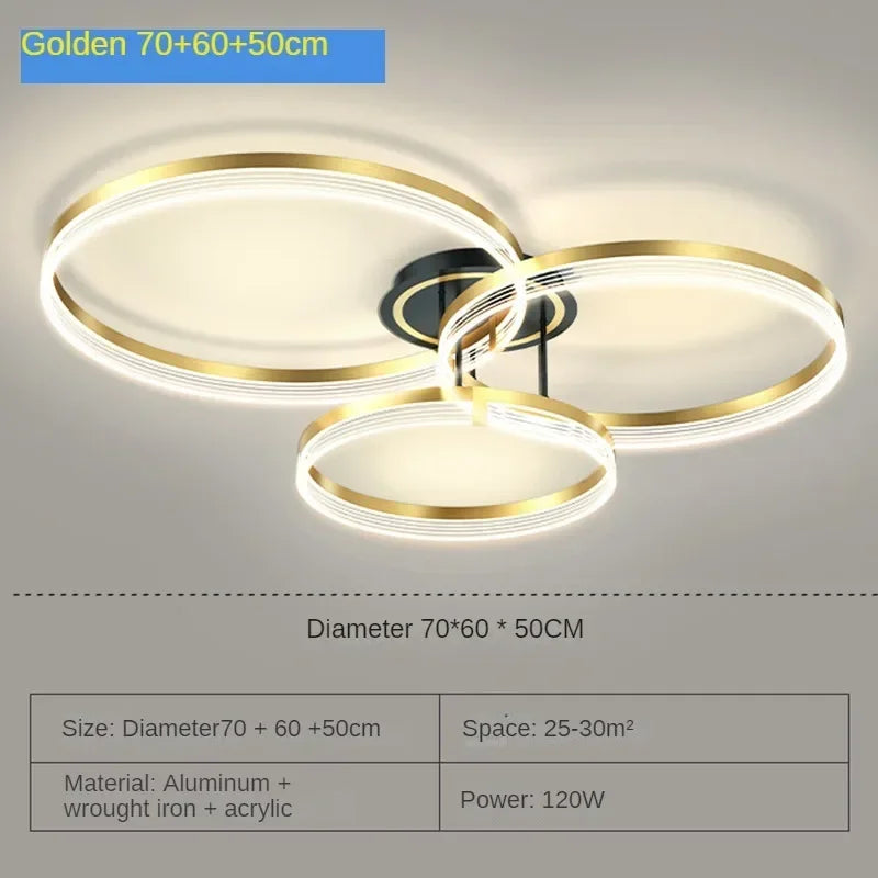 lustre moderne en acrylique avec leds pour décor luxueux