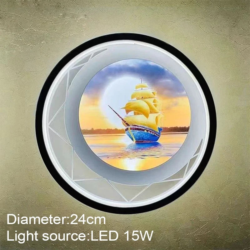 Applique murale LED moderne et ronde