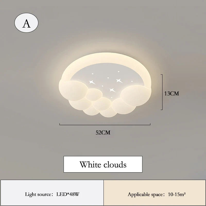 plafonnier led moderne nuages bulles pour chambre enfant