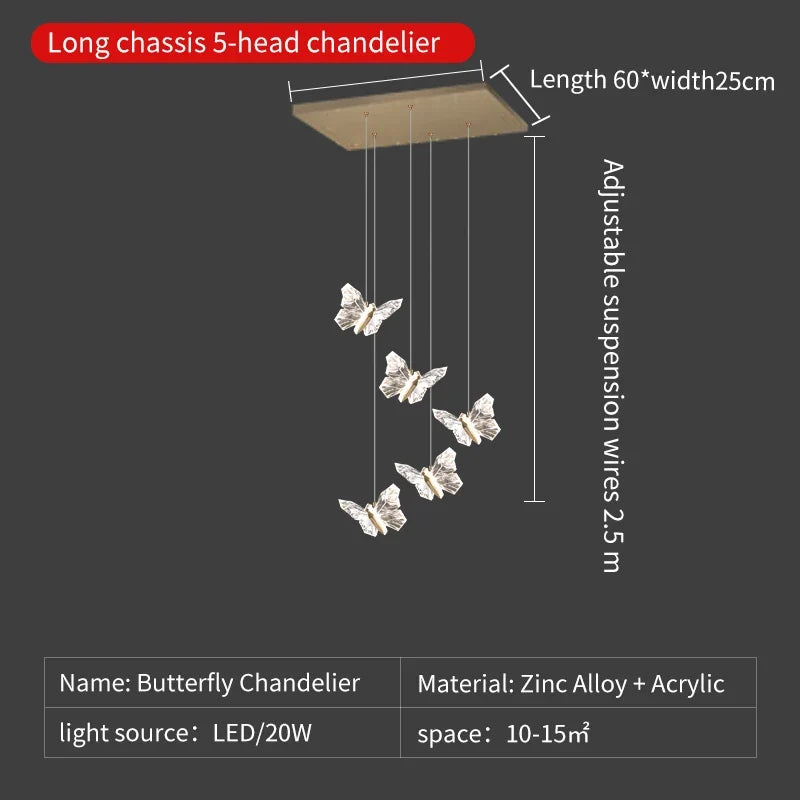 suspension en cristal nordique avec éclairage moderne décoratif