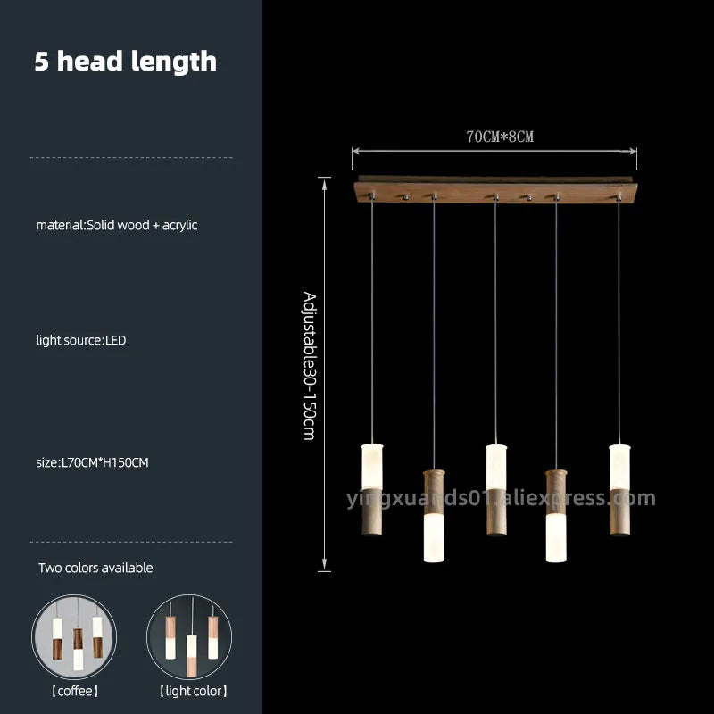 lustre en bois moderne pour éclairage intérieur design
