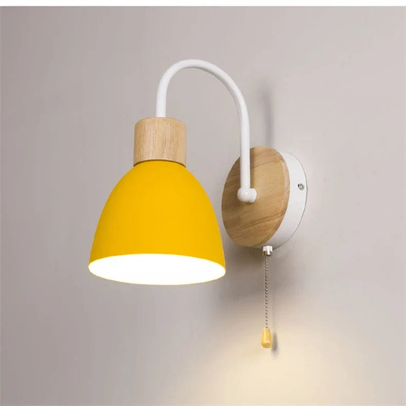 applique nordique moderne macaron avec interrupteur led décoration maison
