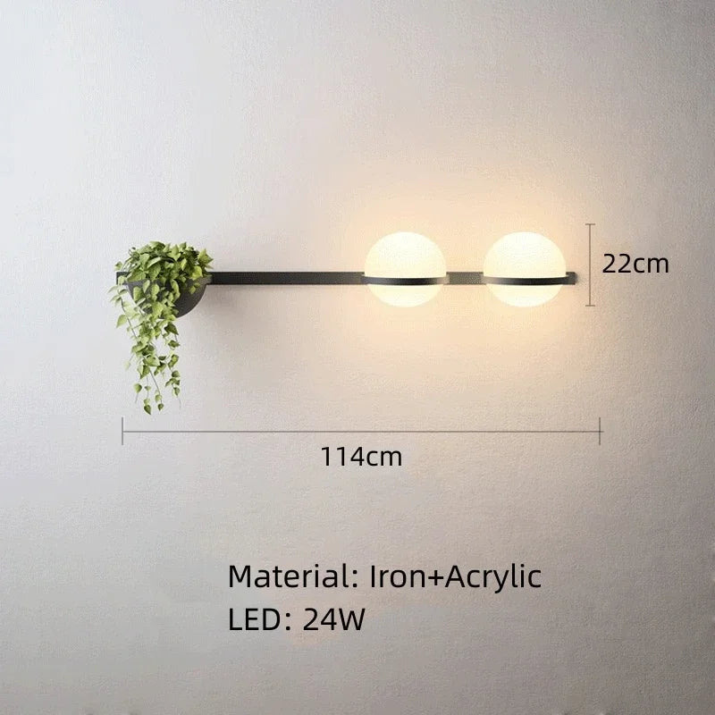 lustre moderne diy led avec pot de fleurs pour jardin céleste