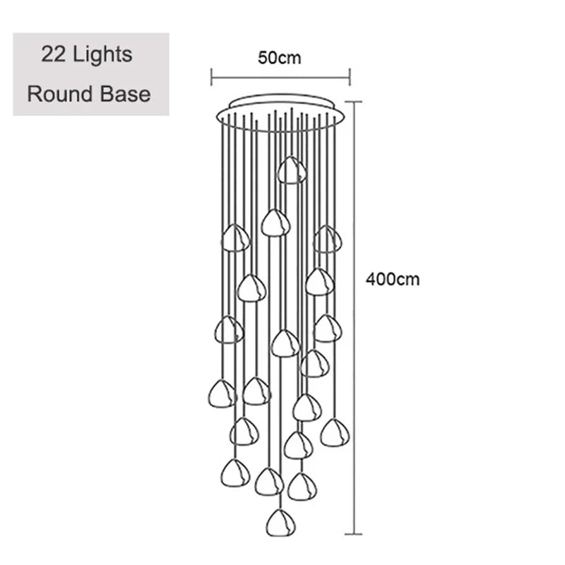 suspension moderne nordique en cristal pour décoration élégante