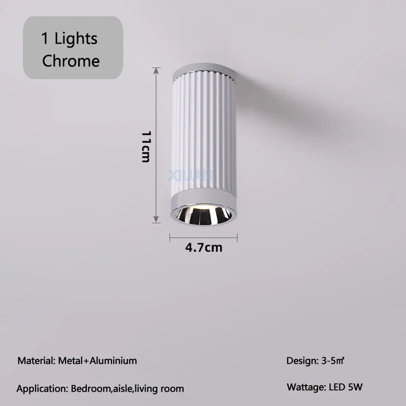 Surface Mount Cloakroom Ceiling Lamps 350 Degree Adjustable LED Spotlight Living Room Aisle Hallway Stair Ceiling Light White