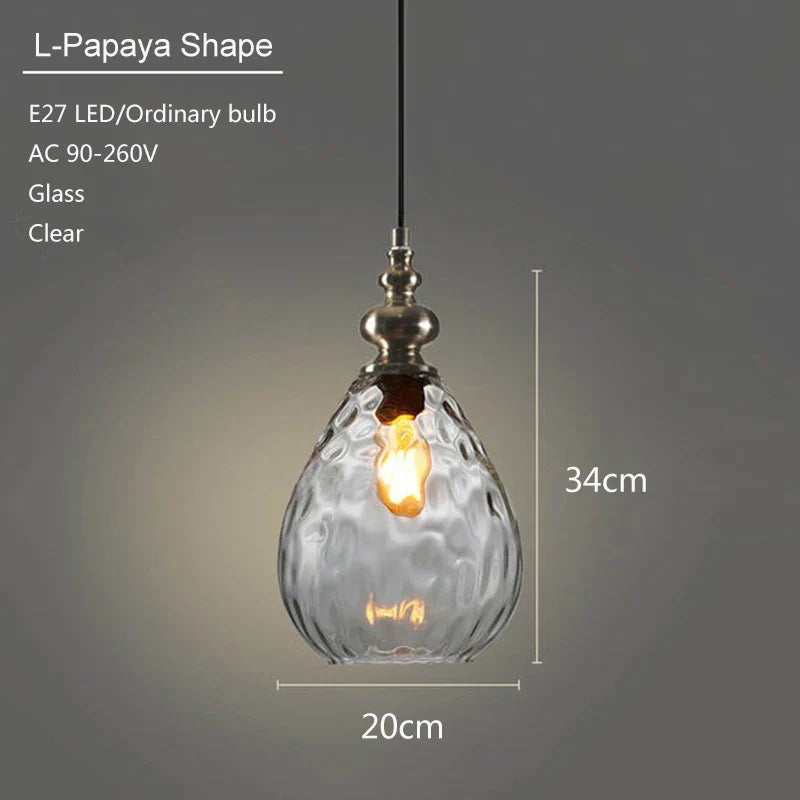 suspension en verre moderne pour décoration intérieure élégante
