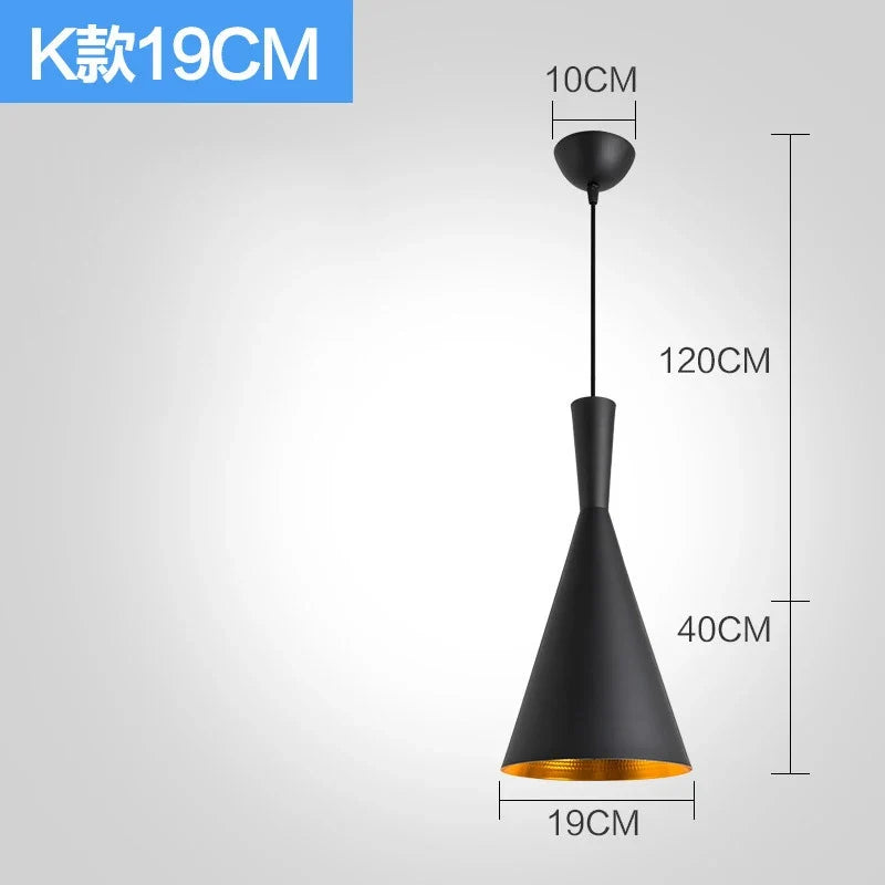 lustre industriel rétro led en fer nordique suspension éclairage