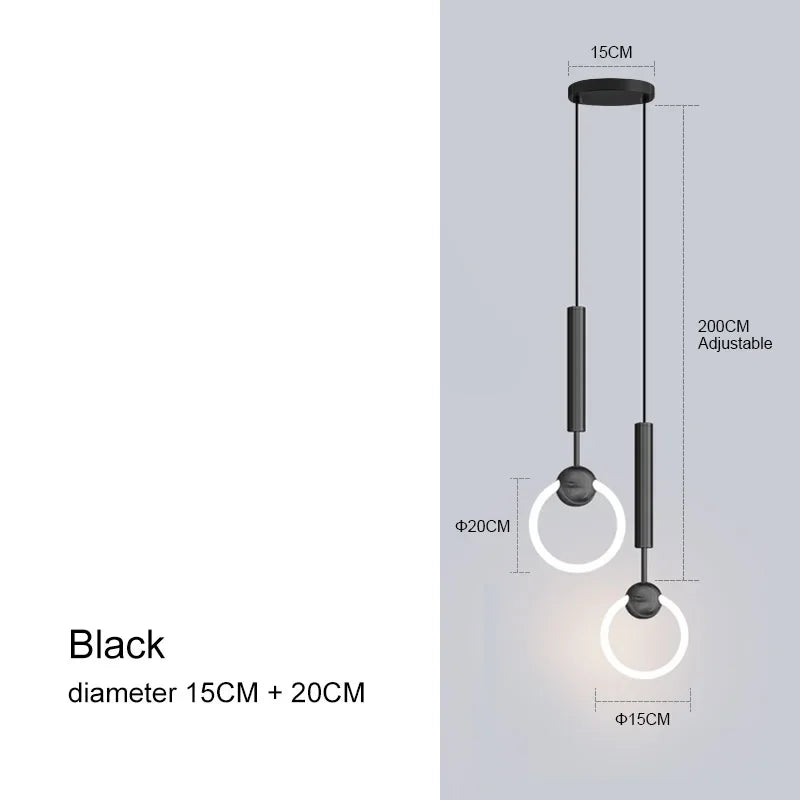 lustres led modernes luxueux lampes suspendues décoration