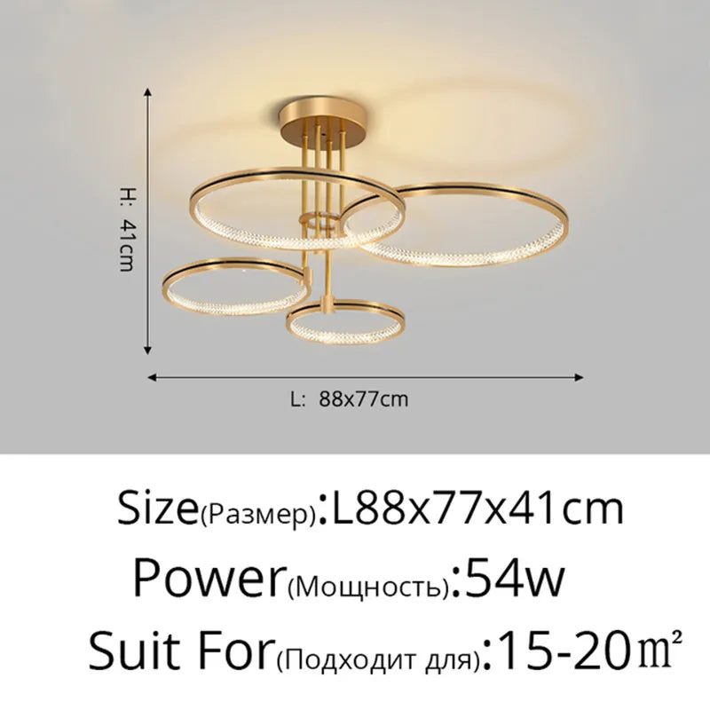 lustre moderne à gradation pour éclairage intérieur élégant