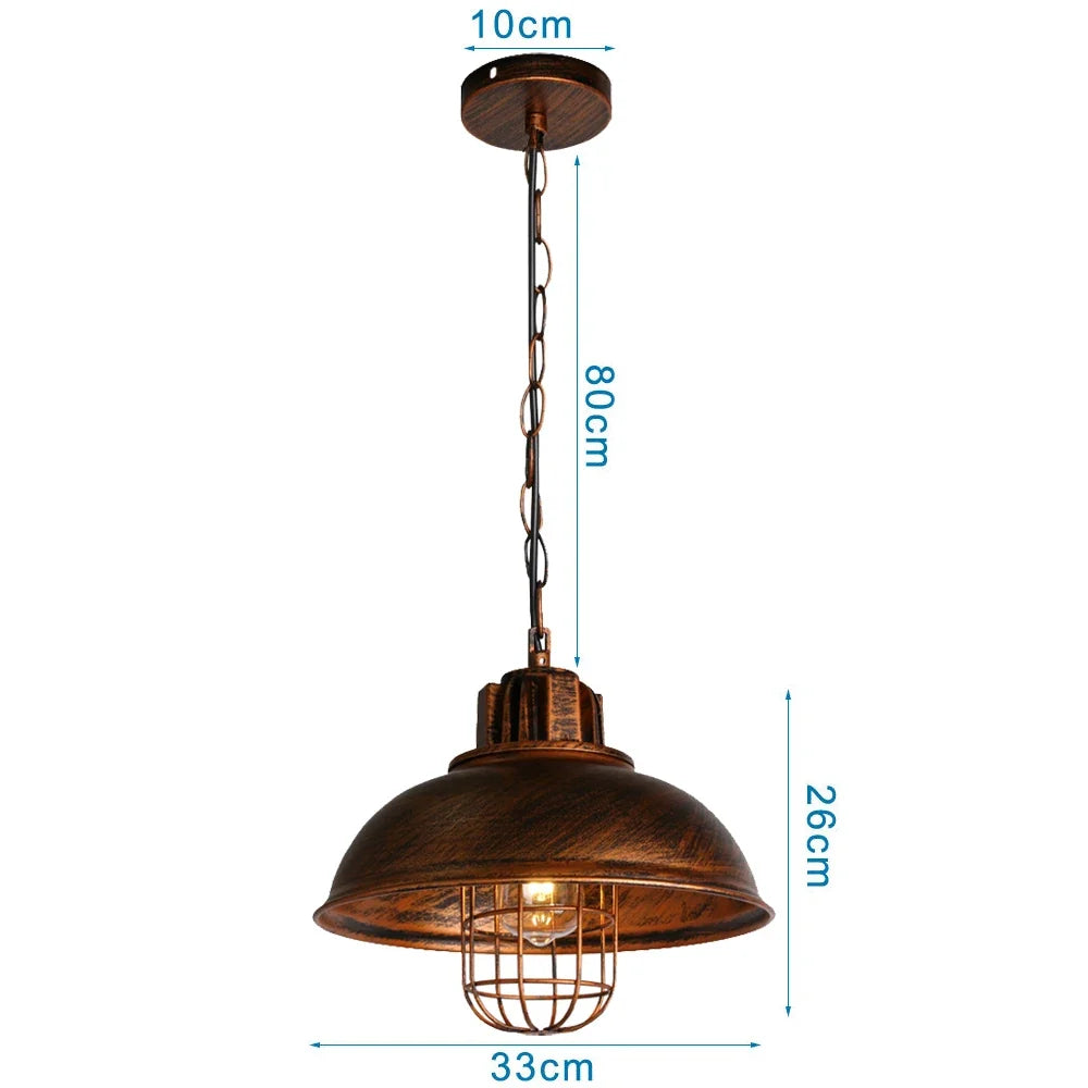lustre rouille metal plafond maison restaur